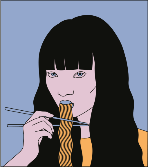 Noodle Girl Ichi Print A3